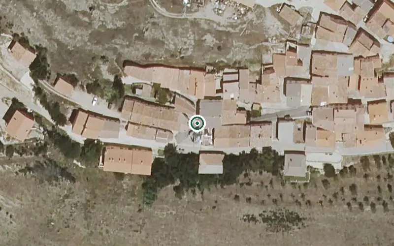 Vista aérea de la ubicación de Vivienda Municipal de Mayores de Salvacañete