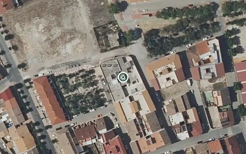 Vista aérea de la ubicación de Residencia de Tercera Edad de Ceuti