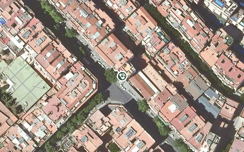 Vista aérea de la ubicación de Residència Jubany