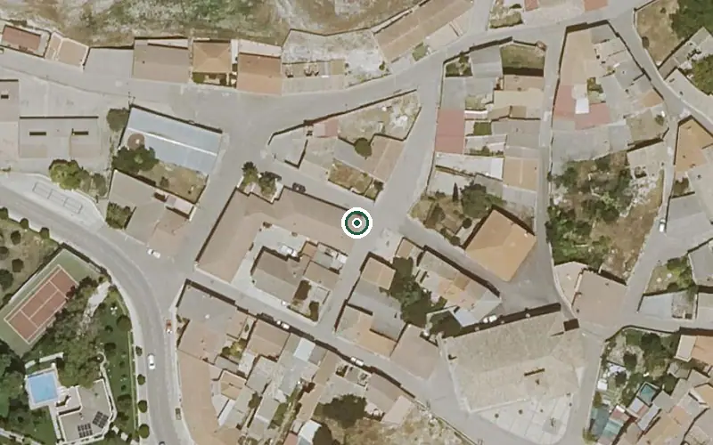 Vista aérea de la ubicación de Vivienda Municipal de Mayores Nº 1 de Yebra