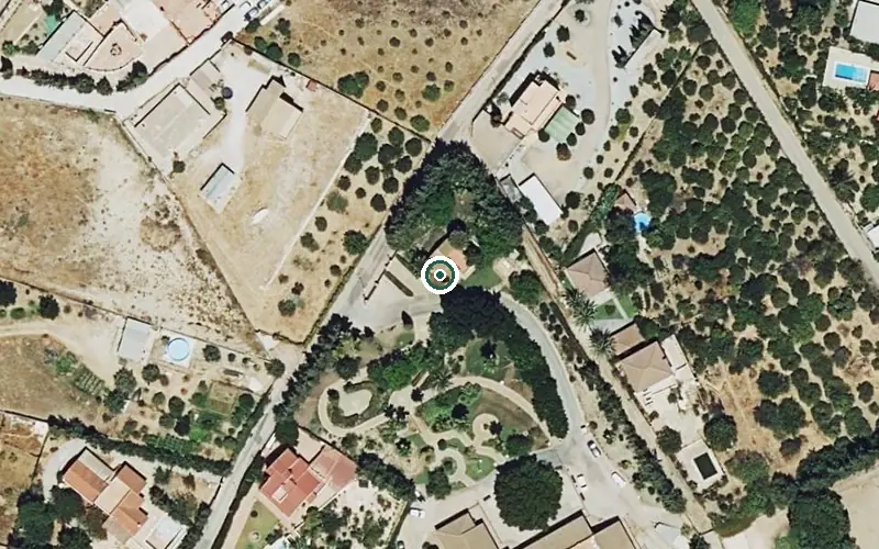 Vista aérea de la ubicación de Centro Residencial Domusvi Fuentesol