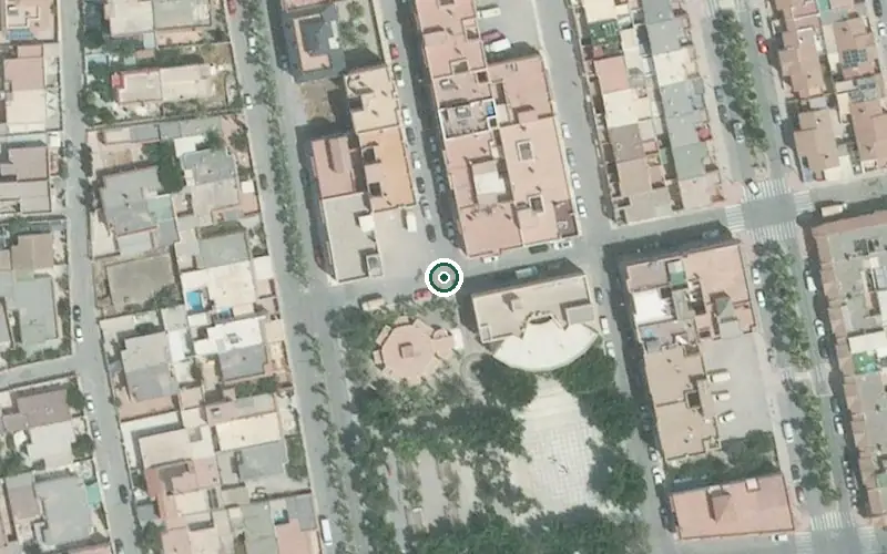 Vista aérea de la ubicación de Centro de Día para Mayores las Cabañuelas