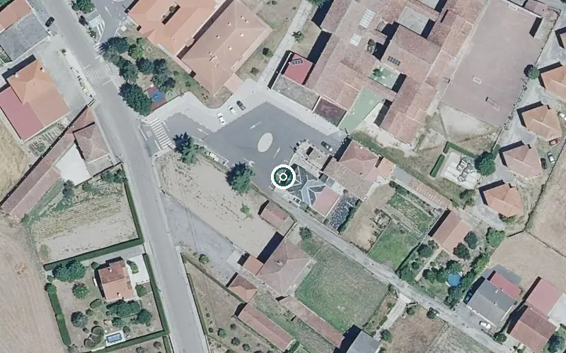 Vista aérea de la ubicación de Fogar Residencial de Rairiz de Veiga