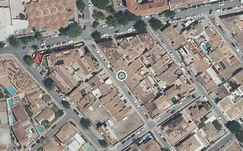 Vista aérea de la ubicación de Vivienda Tutelada San Pedro de Alcántara