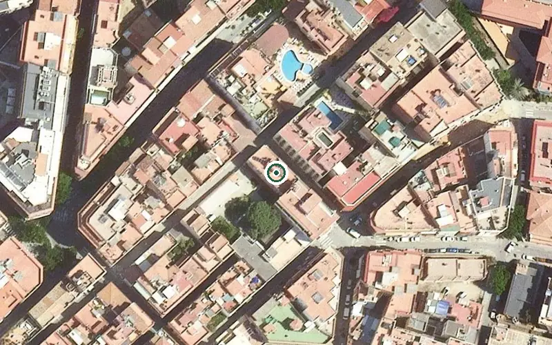 Vista aérea de la ubicación de Asil Nicolàs Font