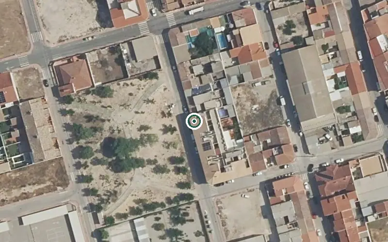 Vista aérea de la ubicación de Centro de Día del IMAS