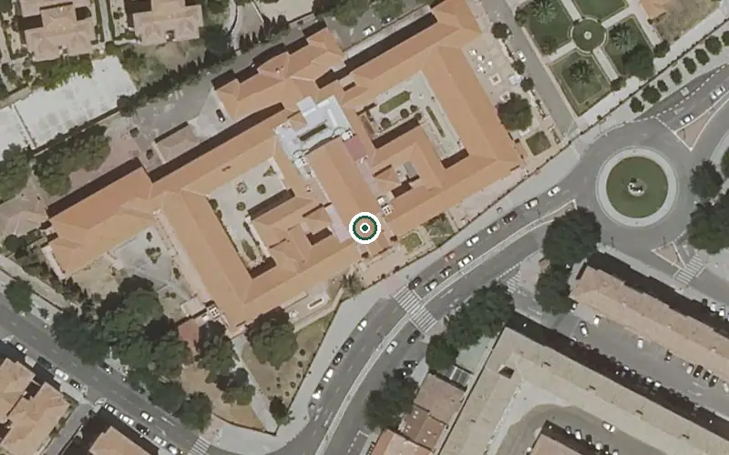 Vista aérea de la ubicación de Residencia de Mayores Santa Casilda