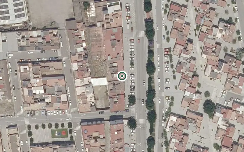 Vista aérea de la ubicación de Centro Residencial para Personas Mayores San Nicolás