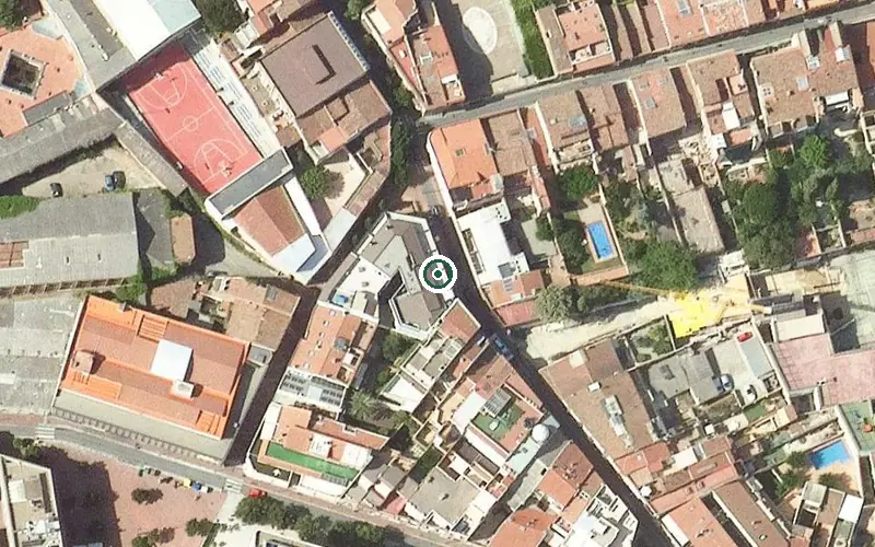 Vista aérea de la ubicación de Centre de dia La Vostra Llar Terrassa
