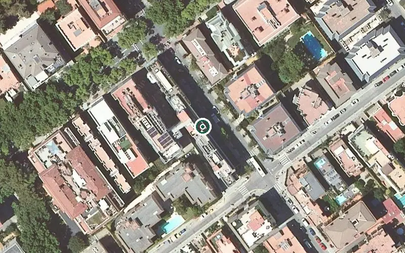 Vista aérea de la ubicación de Residència Assistida DomusVi Bonanova