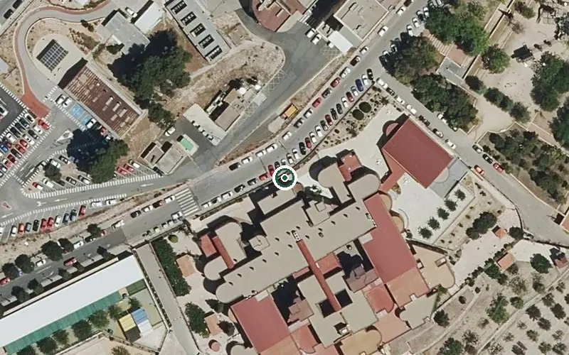 Vista aérea de la ubicación de Centro Residencial para Personas Mayores Hogar San José