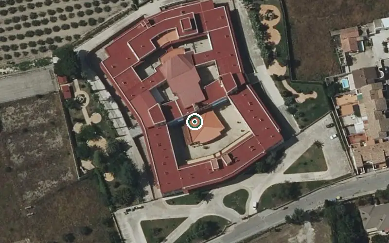 Vista aérea de la ubicación de Residencia de Ancianos Santísima Vera Cr