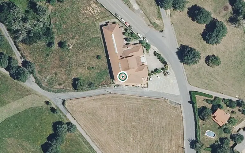 Vista aérea de la ubicación de Residencia Monte Barrio