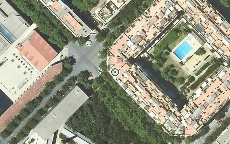 Vista aérea de la ubicación de Residència Amavir Diagonal