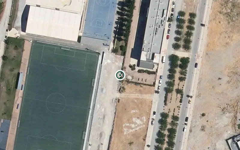 Vista aérea de la ubicación de Centro de Día para Mayores Municipal