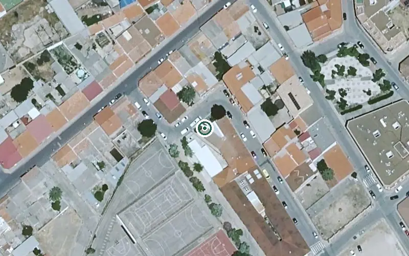 Vista aérea de la ubicación de Centro de Día Muinicipal