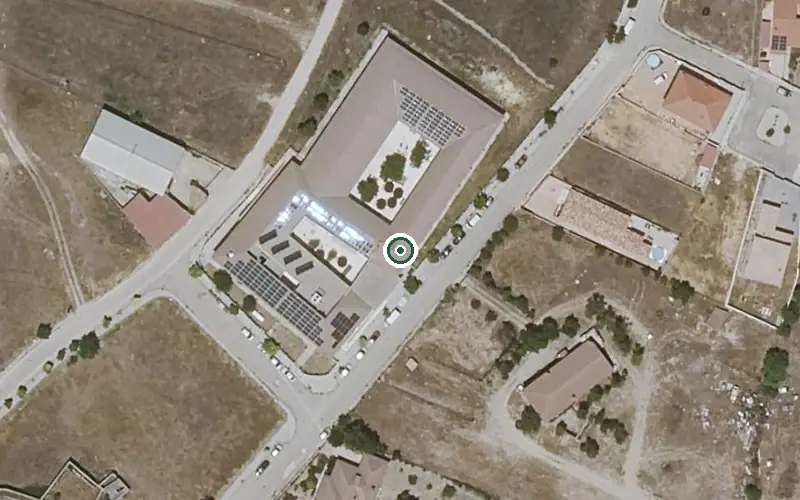 Vista aérea de la ubicación de Residencia de Mayores el Rosal