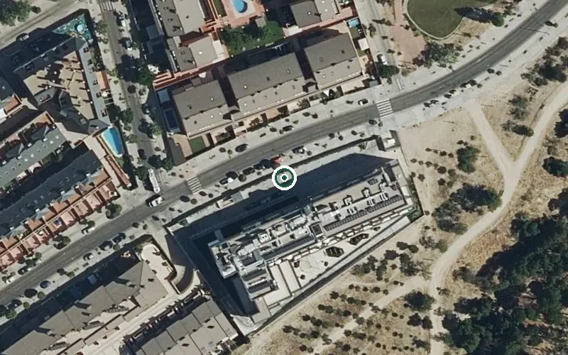 Vista aérea de la ubicación de Residencia Valdeluz (Arroyomolinos)