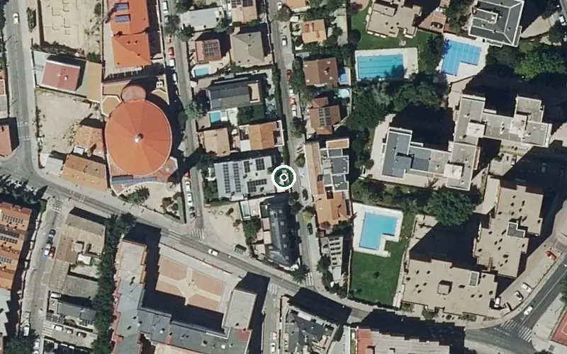 Vista aérea de la ubicación de Residencia Lusanz