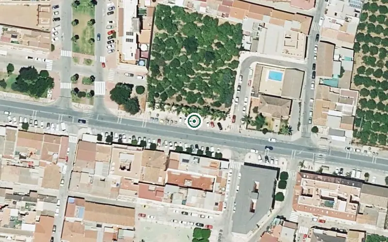 Vista aérea de la ubicación de Centro de Día para Mayores la Aljaima