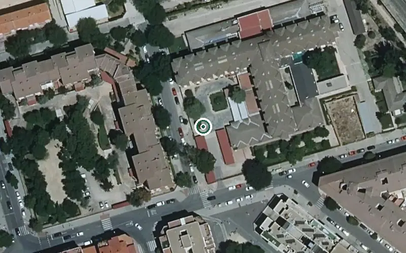 Vista aérea de la ubicación de Residencia de Mayores Nuñez de Balboa