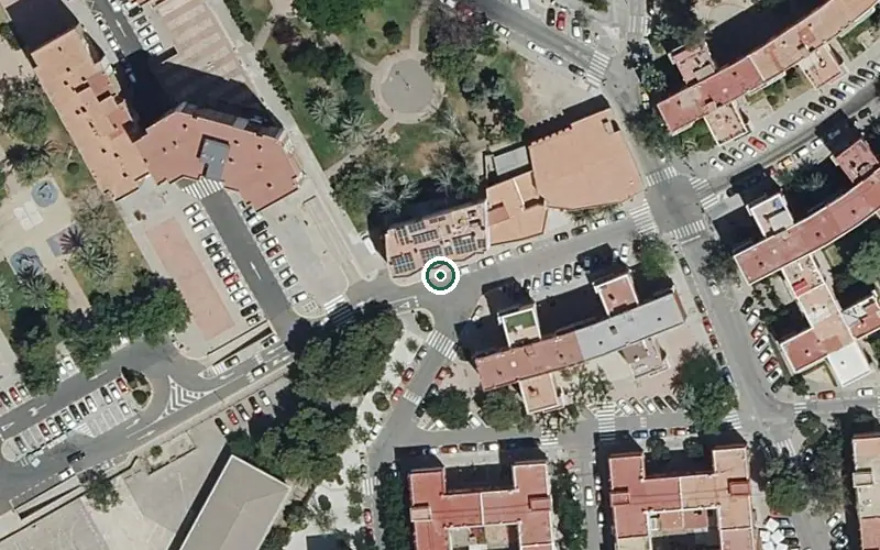 Vista aérea de la ubicación de Centro de Día para Personas Mayores Dependientes Parqueluz
