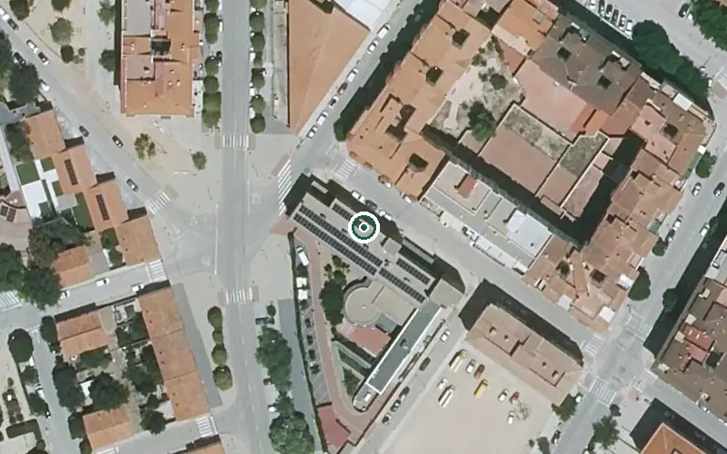 Vista aérea de la ubicación de Residencia de Mayores el Castillo