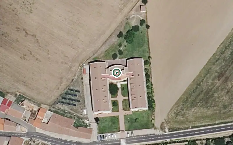 Vista aérea de la ubicación de Centro Residencial Virgen del Carmen Tierra del Vino