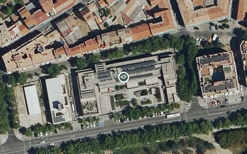 Vista aérea de la ubicación de Residencia Cuidados Laguna