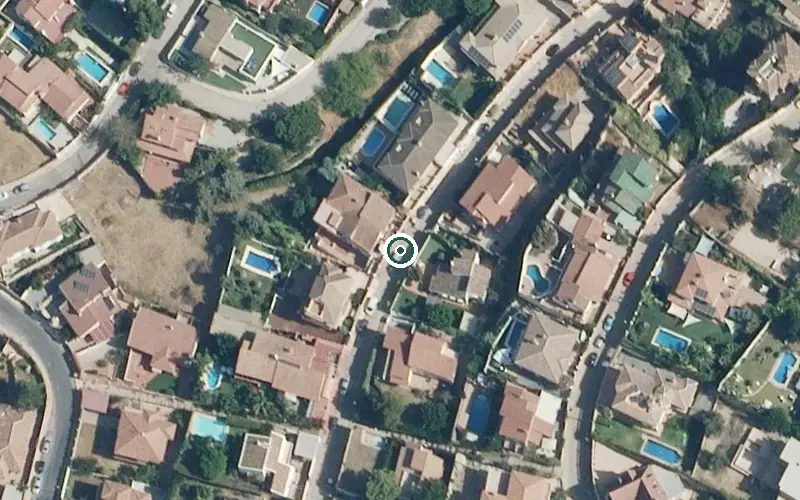 Vista aérea de la ubicación de Centro Residencial Carmen Mena