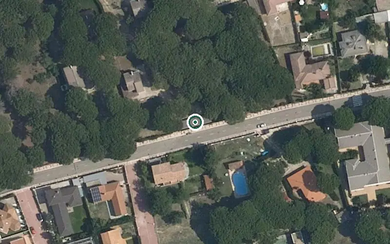 Vista aérea de la ubicación de Residencia de Personas Mayores Lacort-viana