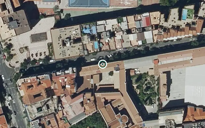 Vista aérea de la ubicación de Centro de Día Municipal María Teresa León