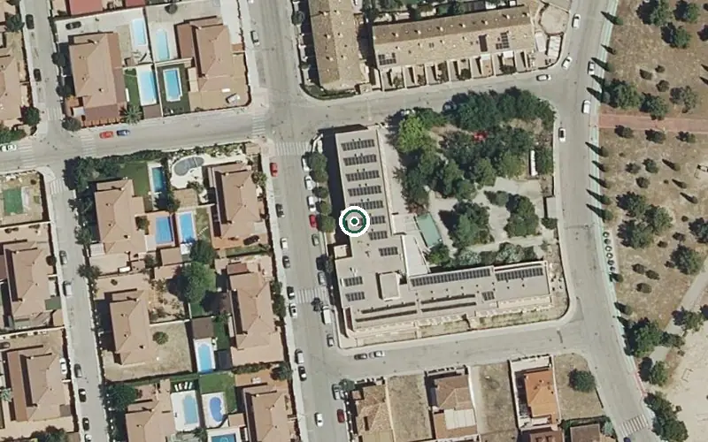 Vista aérea de la ubicación de Centro de Día Torres de la Alameda | Corredor del Henares