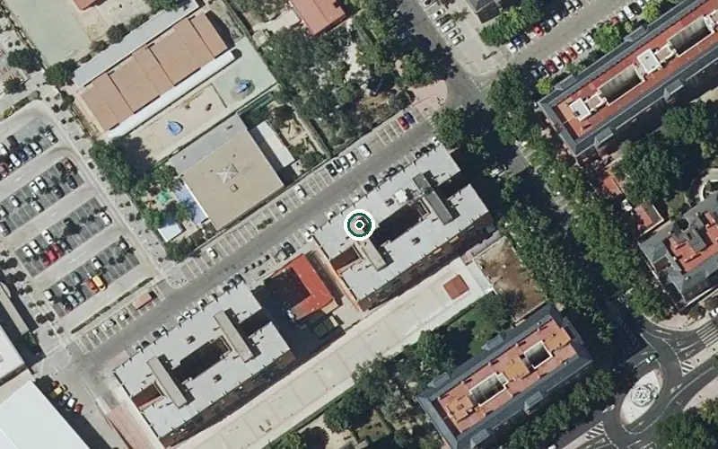 Vista aérea de la ubicación de Residencia Cervantes II