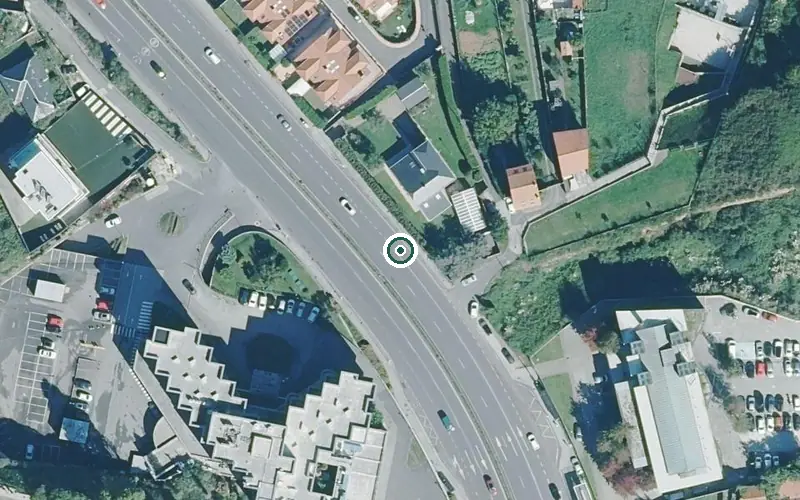 Vista aérea de la ubicación de Vivienda Comunitaria Sant Yago 1