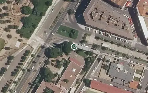 Vista aérea de la ubicación de Centro Residencial Alonso de Mendoza