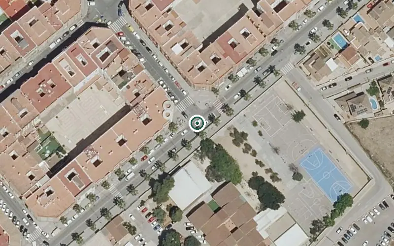 Vista aérea de la ubicación de Residencia para Personas Mayores Dependientes Lope de Rueda