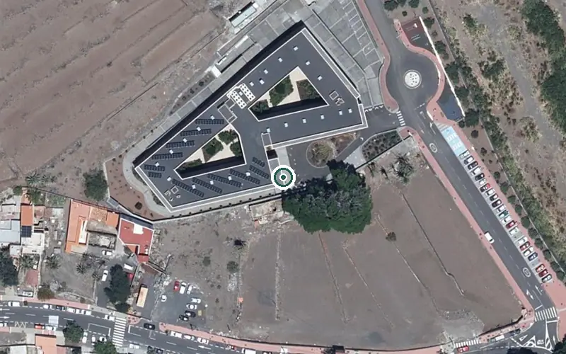 Vista aérea de la ubicación de Centro Sociosanitario Insular de San Sebastián de la Gomera