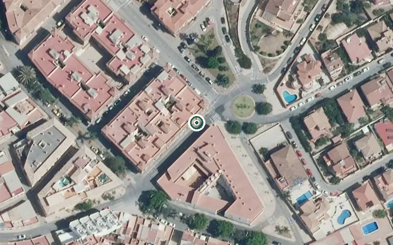 Vista aérea de la ubicación de Centro de Día para Mayores Nueva Vida
