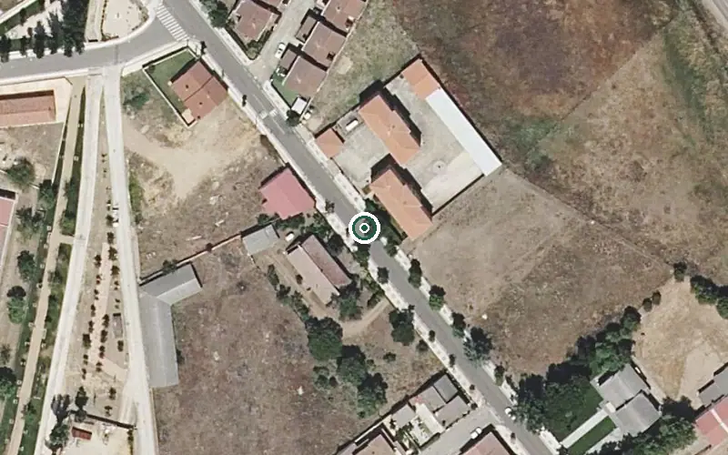 Vista aérea de la ubicación de Residencia de Personas Mayores Tomás Mateos