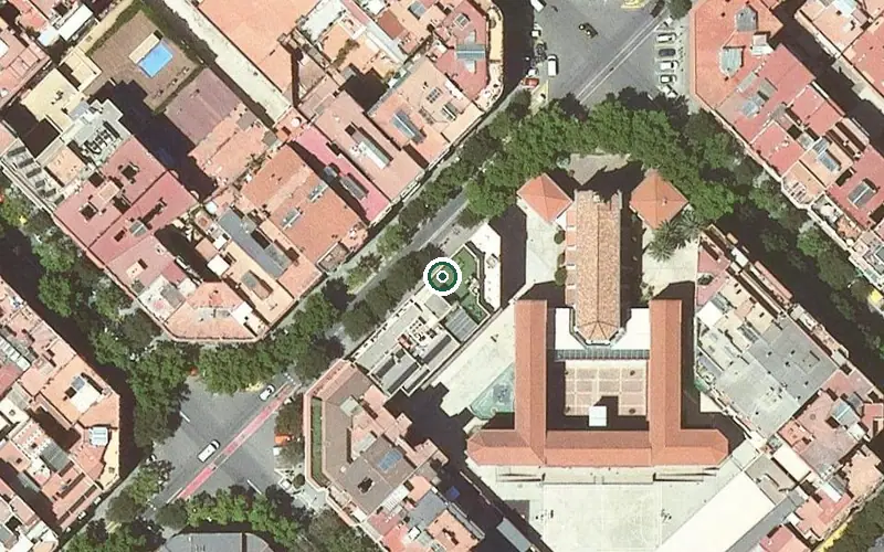 Vista aérea de la ubicación de Sanitas Residencial Consell de Cent