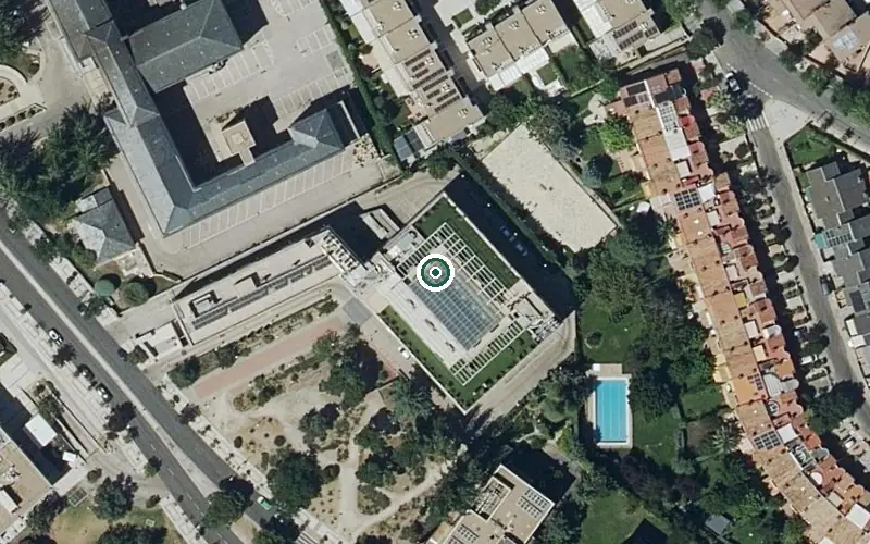 Vista aérea de la ubicación de Residencia Sanitas Mirasierra