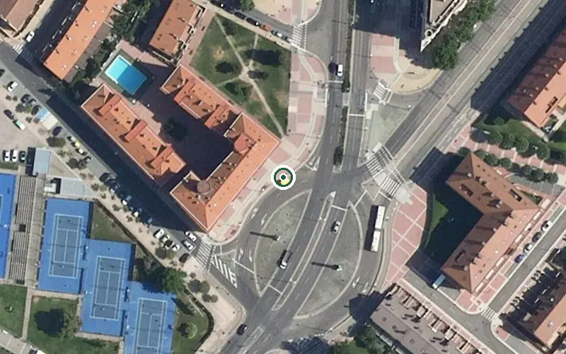 Vista aérea de la ubicación de Residencia de Personas Mayores Raices II