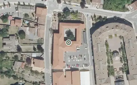 Vista aérea de la ubicación de Urduñako Arkupea -residencia Ancianos de Orduña