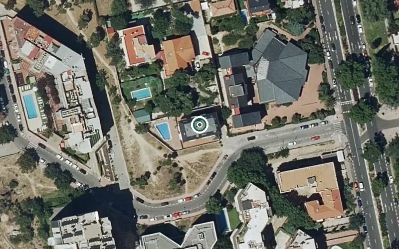Vista aérea de la ubicación de Residencia Grupo 5 Pinar de Chamartín
