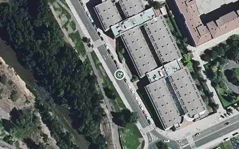 Vista aérea de la ubicación de Centro Residencial de Personas Mayores Bouco León