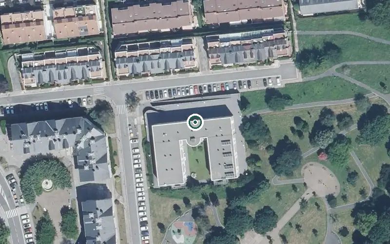 Vista aérea de la ubicación de Centro Gerontológico Berio Egoitza