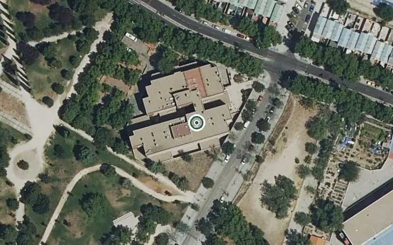 Vista aérea de la ubicación de Residencia Madrid Sur