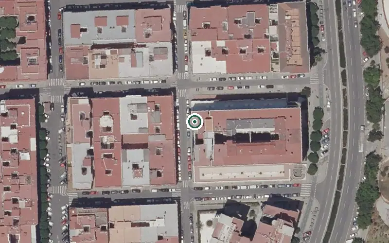 Vista aérea de la ubicación de Centro de Día para Mayores Citea