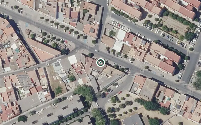 Vista aérea de la ubicación de Centro de Día para Mayores Nuestro Padre Jesús Nazareno